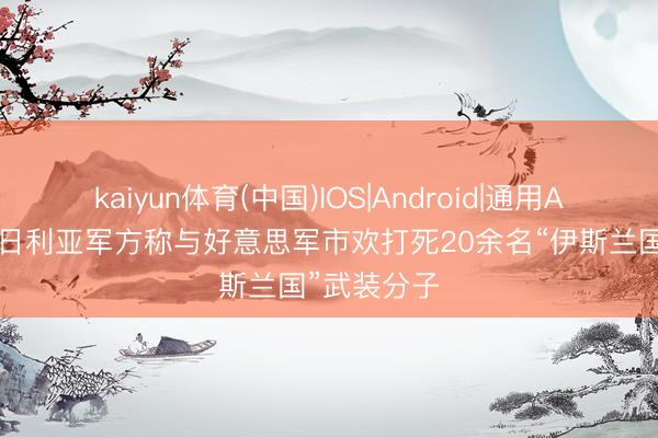 kaiyun体育(中国)IOS|Android|通用APP下载 尼日利亚军方称与好意思军市欢打死20余名“伊斯兰国”武装分子