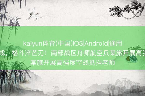 kaiyun体育(中国)IOS|Android|通用APP下载 云表苦战，格斗淬芒刃！南部战区舟师航空兵某旅开展高强度空战抵挡老师
