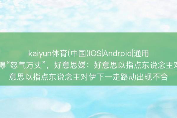 kaiyun体育(中国)IOS|Android|通用APP下载 内塔尼亚胡被曝“怒气万丈”，好意思媒：好意思以指点东说念主对伊下一走路动出现不合
