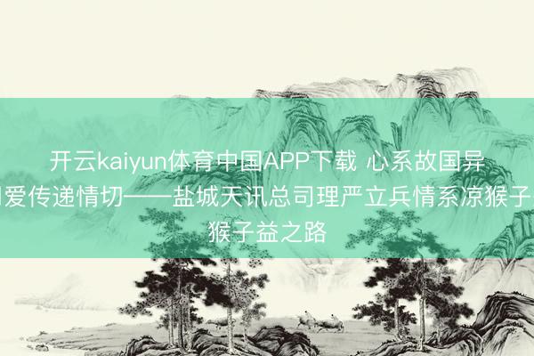 开云kaiyun体育中国APP下载 心系故国异日，用爱传递情切——盐城天讯总司理严立兵情系凉猴子益之路