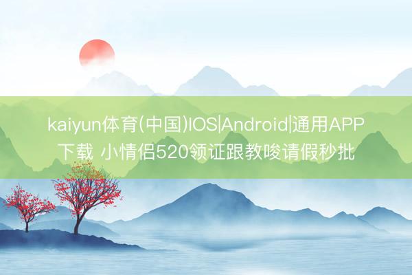 kaiyun体育(中国)IOS|Android|通用APP下载 小情侣520领证跟教唆请假秒批