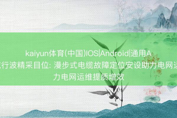 kaiyun体育(中国)IOS|Android|通用APP下载 电缆行波精采目位: 漫步式电缆故障定位安设助力电网运维提质增效