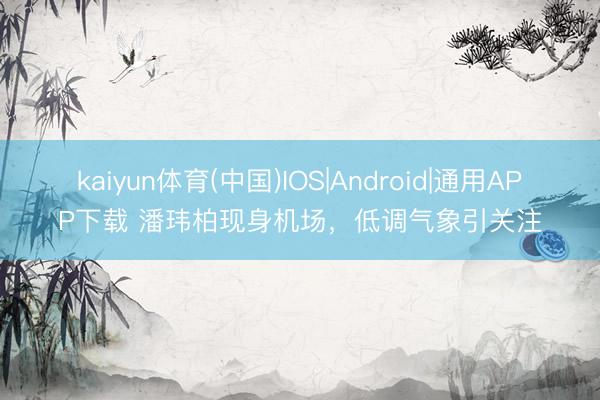 kaiyun体育(中国)IOS|Android|通用APP下载 潘玮柏现身机场，低调气象引关注