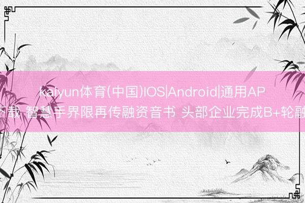 kaiyun体育(中国)IOS|Android|通用APP下载 智慧手界限再传融资音书 头部企业完成B+轮融资