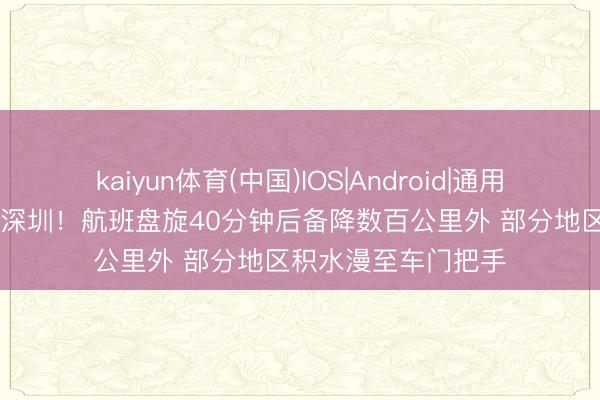 kaiyun体育(中国)IOS|Android|通用APP下载 暴雨侵袭深圳！航班盘旋40分钟后备降数百公里外 部分地区积水漫至车门把手